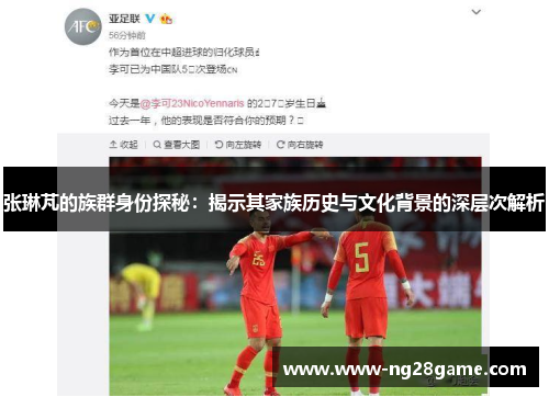 张琳芃的族群身份探秘：揭示其家族历史与文化背景的深层次解析
